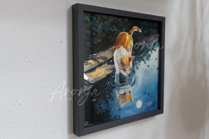 Reflection - Original Gouache Painting (Framed)