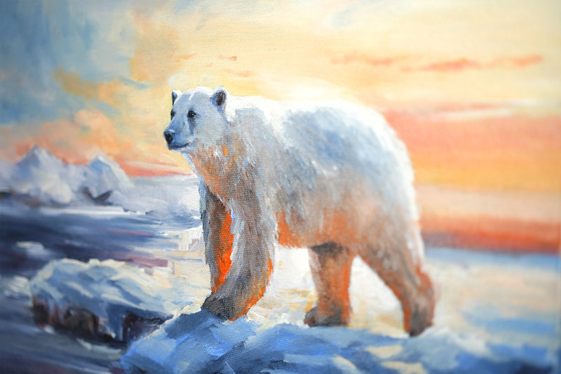 Polar bear - Acrylicpainting on canvas (30 x 40 cm / 12x16")