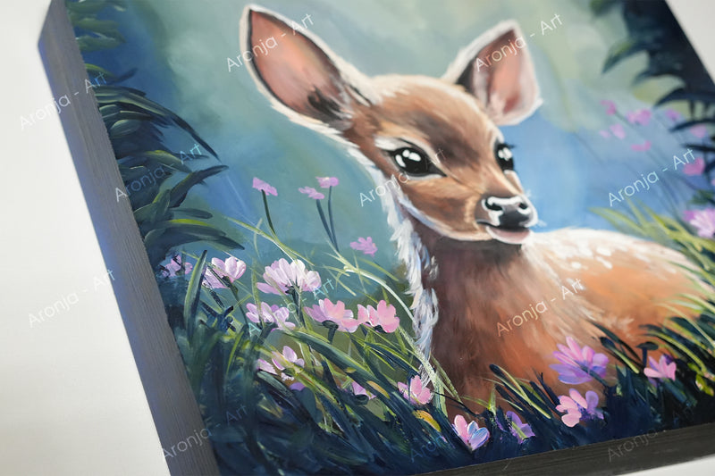 Bambi - Original Painting on wood panel (30 x 40 cm / 12x16")