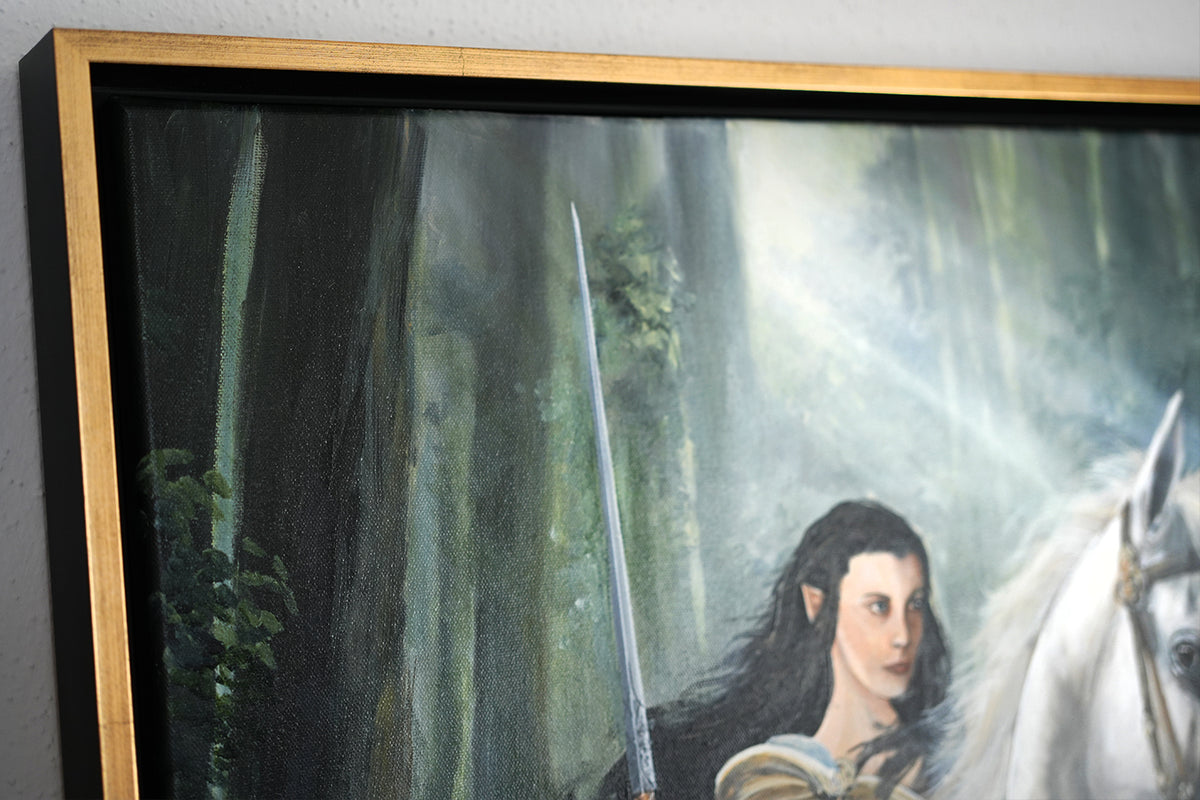 Arwen & Asfaloth - framed Original painting (80 x 60 cm / 24x32")