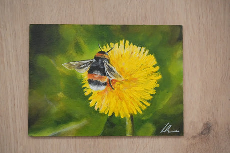 Bumblebee - Original mini Oil Painting on panel