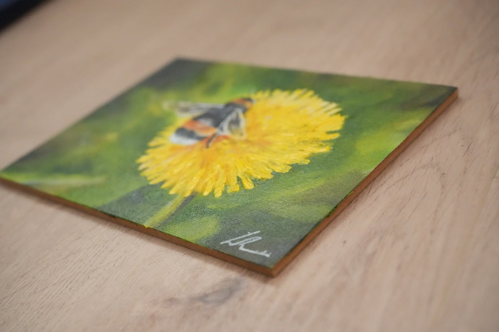 Bumblebee - Original mini Oil Painting on panel