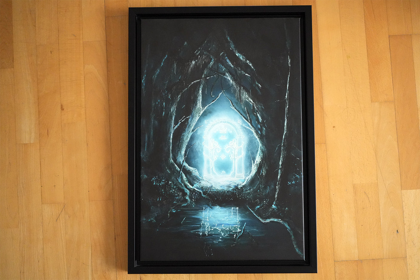 Framed Canvas: The Door of Durin (Special Offer)