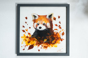 Fur And Foliage - Original Gouache Painting (Framed)