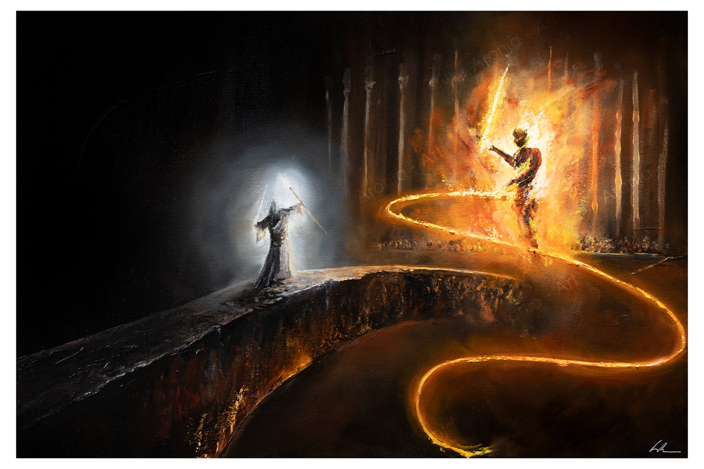 Balrog vs. Gandalf (Book version) - (Print)