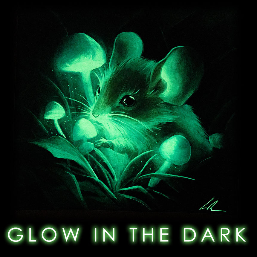 GLOW IN THE DARK PRINT: Luminous Mushrooms