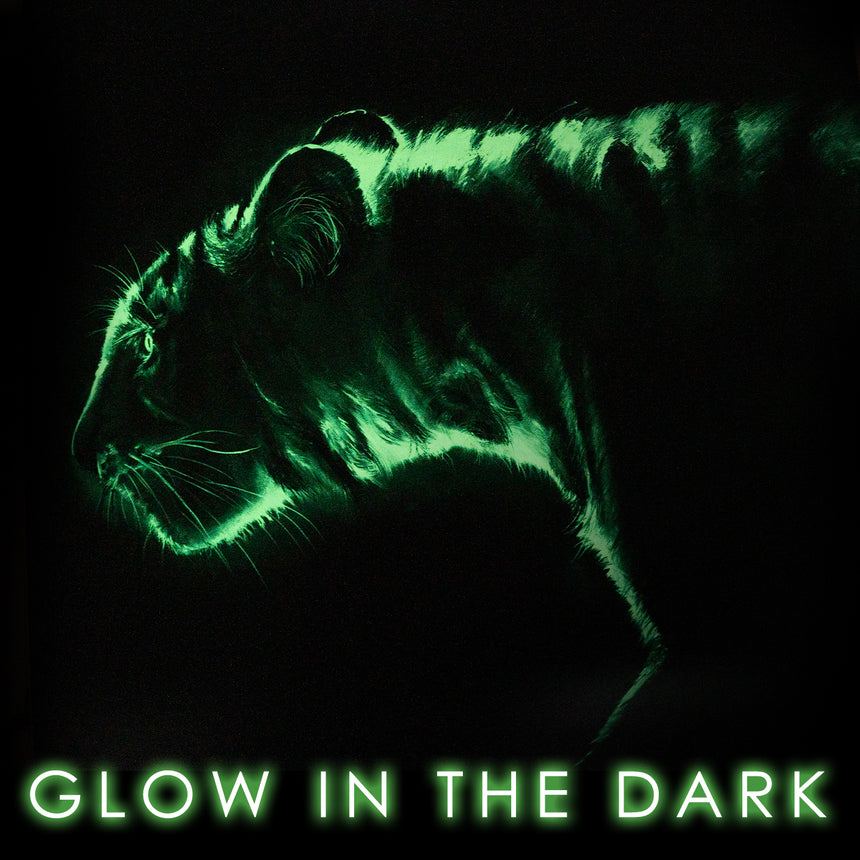 GLOW IN THE DARK PRINT: Tiger Silhouette