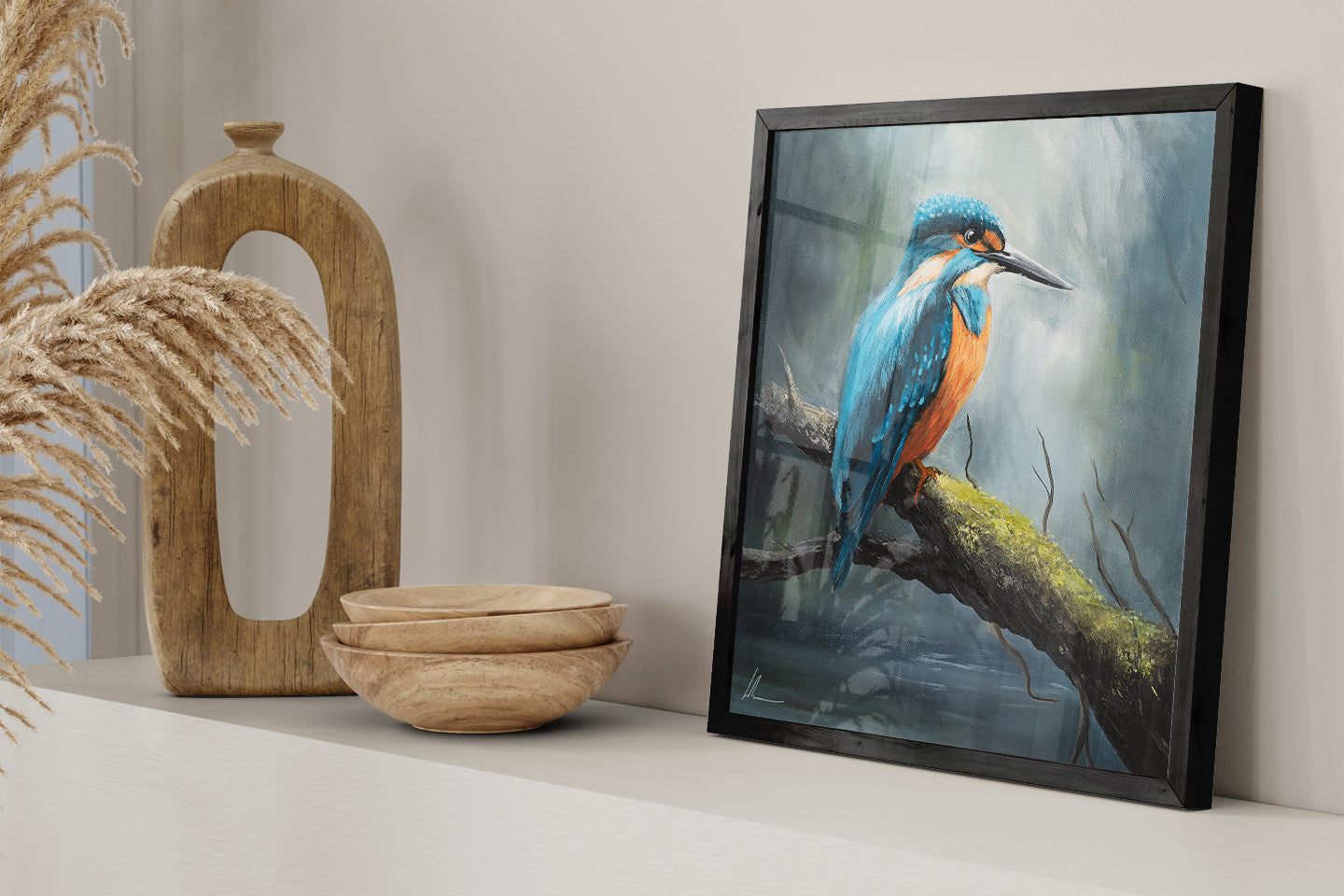 Kingfisher - Original Acrylicpainting (60x60cm / 24x24