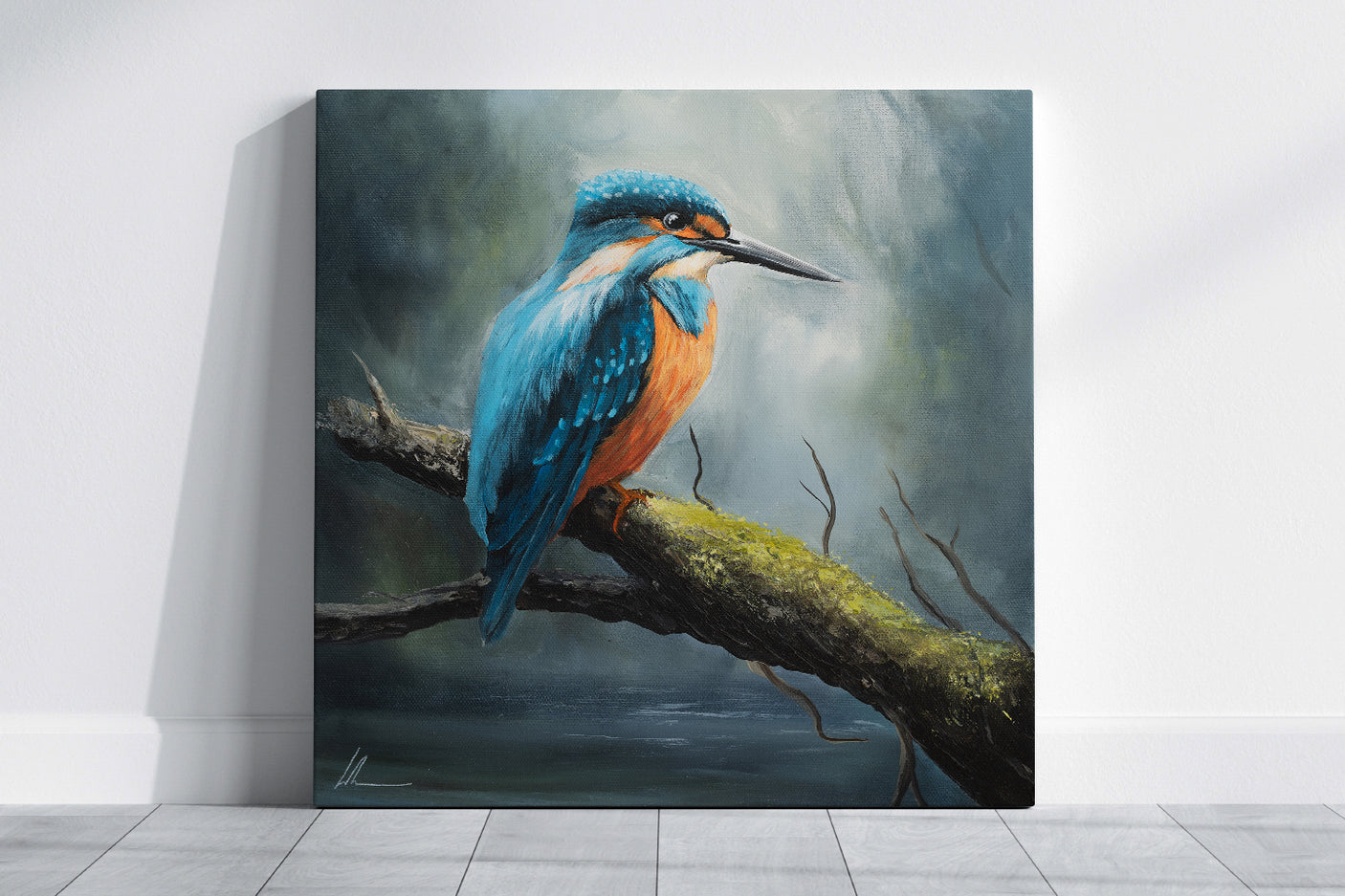 Kingfisher on a branch (Print)