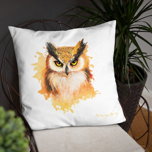 Watercolor Owl - Pillow