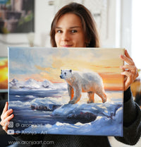 Polar bear - Acrylicpainting on canvas (30 x 40 cm / 12x16")
