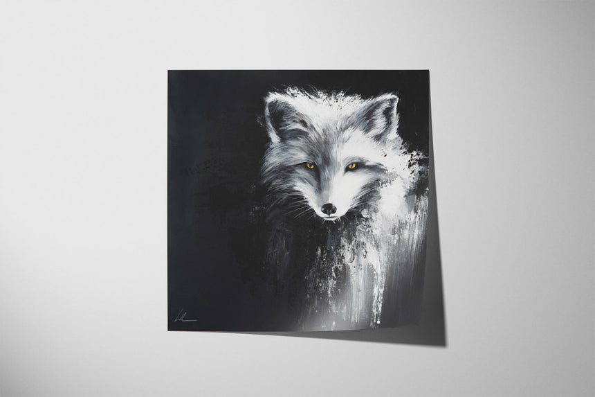 GLOW IN THE DARK PRINT: Polar Fox