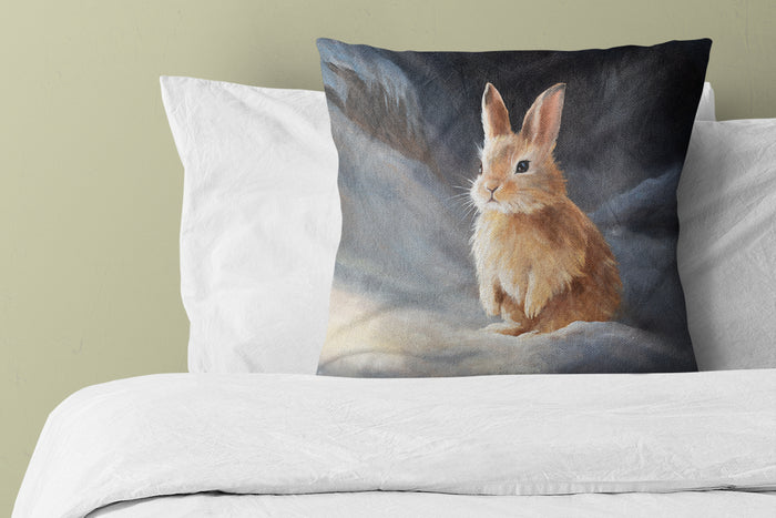 Rabbit in Snow - Cushion