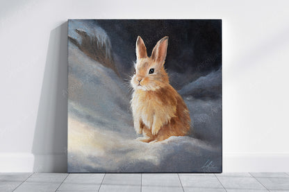 Rabbit in Snow (Print)