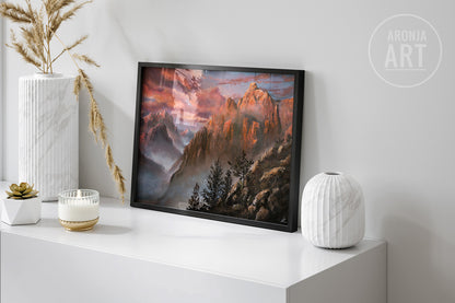 Red Mountains (Print)