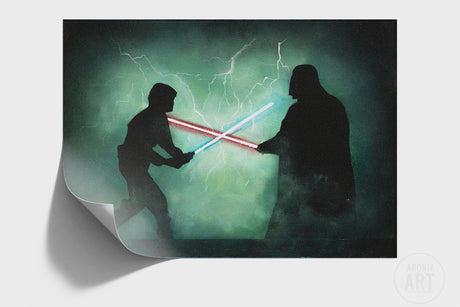 GLOW IN THE DARK PRINT: Luke vs. Vader