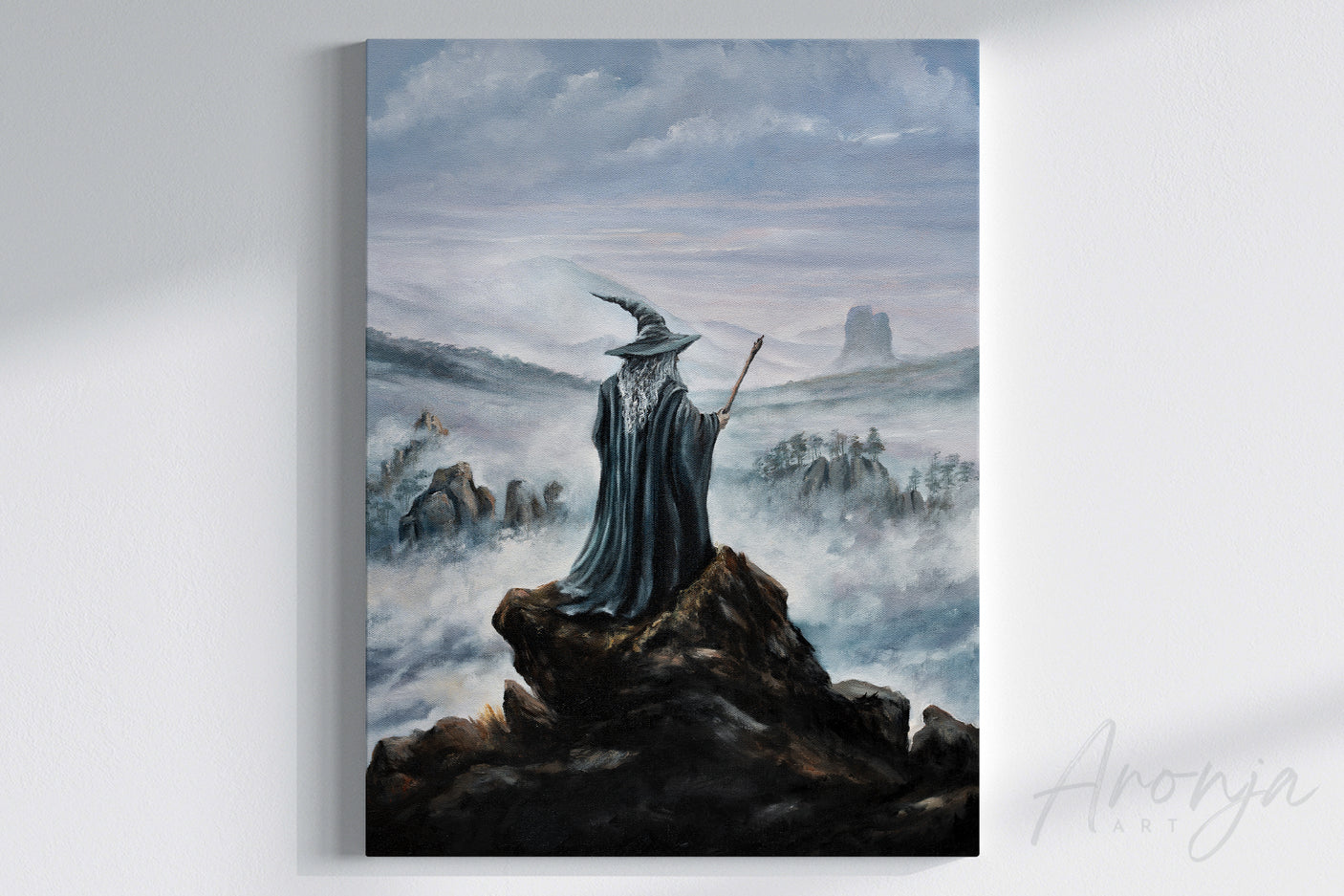 Oil-Painting: The Wanderer above the Sea of Fog