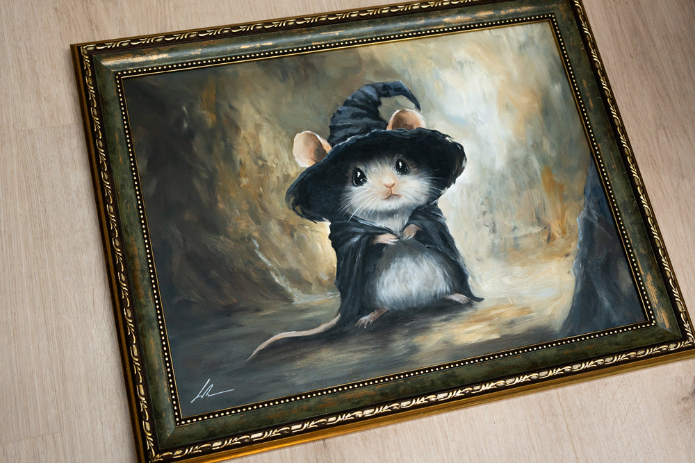 Mouse Wizard- Original Oil Painting