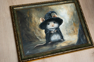 Mouse Wizard- Original Oil Painting
