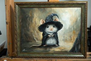 Mouse Wizard- Original Oil Painting