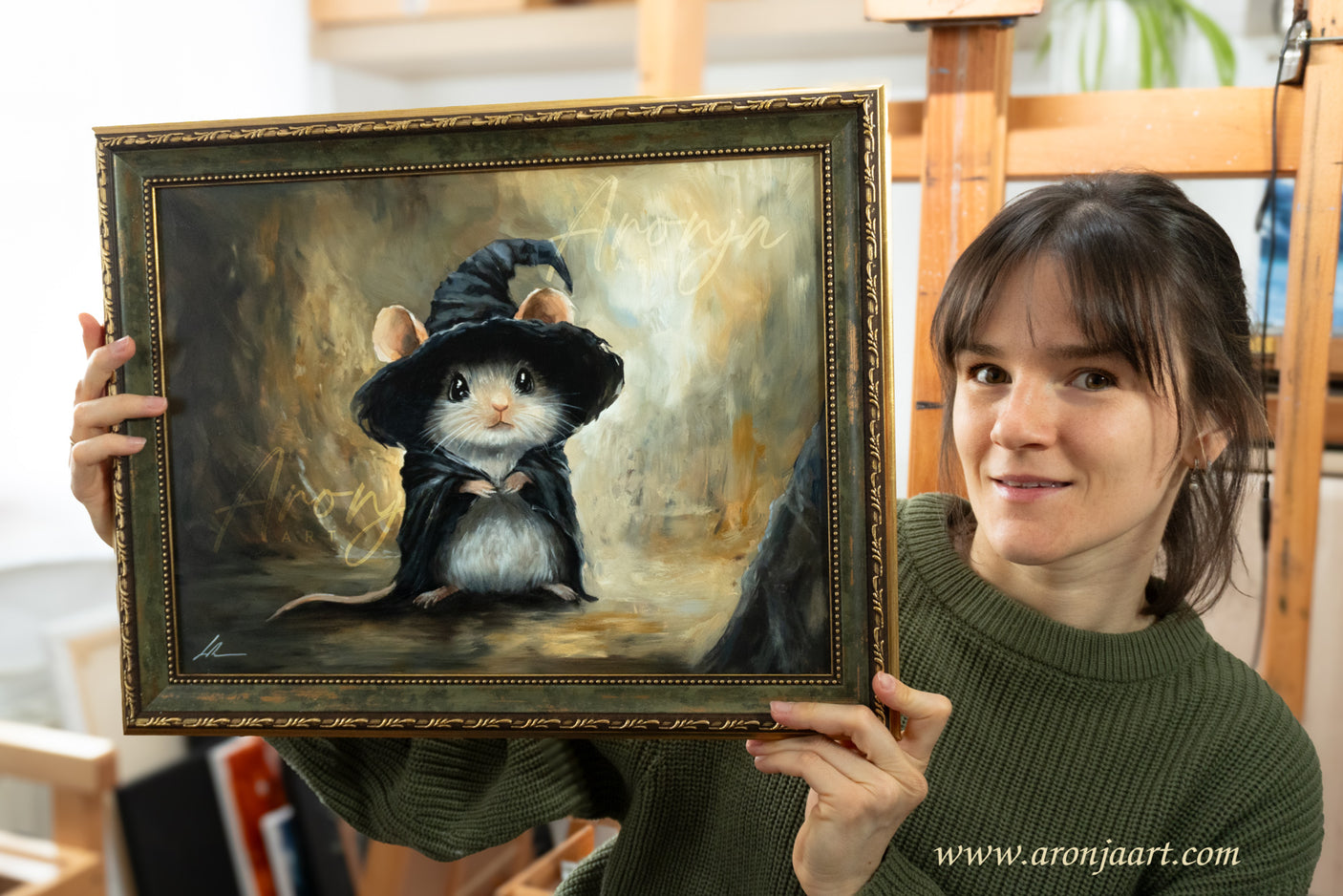 Mouse Wizard- Original Oil Painting
