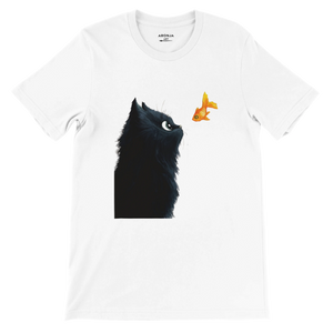 Cat & Goldfish - T-shirt